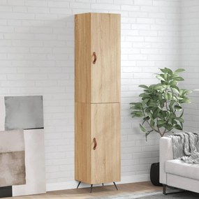 Credenza Rovere Sonoma 34,5x34x180 Cm İn Legno Multistrato /