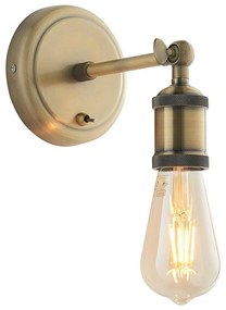 Endon 97245 - Faretto da parete HAL 1xE27/10W/230V ottone