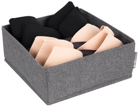 Organizzatore per cassetti grigio con cassetto a scomparti, 29 x 11 cm - Bigso Box of Sweden