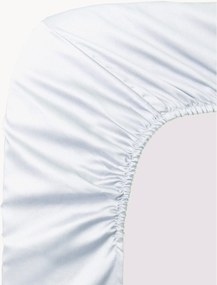 Lenzuolo con angoli boxspring in raso di cotone Ava, alt. 50 cm