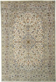 Kashan Tappeto persiano 370 x 250 Beige (Iran) Annodato A Mano