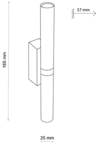 Applique LAGOS 2xG9/3W/230V nero/oro