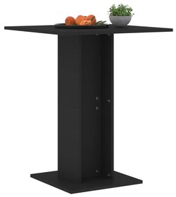 Tavolo da bistrot nero 60x60x75 cm in truciolato
