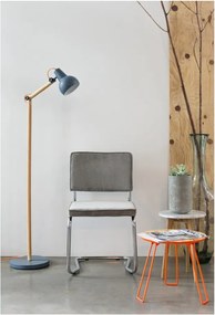 Sedie da pranzo in set grigie in imbottito a dondolo 2 pz Ridge Kink Rib – Zuiver