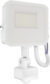 Faro LED 20W IP65 Bianco con Sensore di Movimento e OSRAM chip LED Colore Bianco Caldo 3.000K