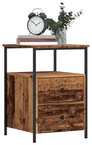Comodino Legno Antico 34x35,5x50 Cm İn Legno Multistrato /