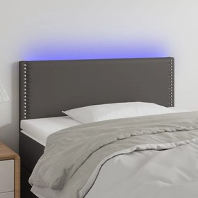 Testiera Grigia A Led 80x5x78/88 Cm İn Similpelle /