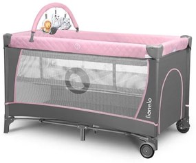 Lionelo - Lettino da viaggio FLOWER Flamingo