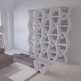 Tavolino tavolo basso legno portariviste soggiorno design moderno bianco legno