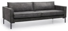 Divano in similpelle grigio scuro 216 cm Rate - Scandic