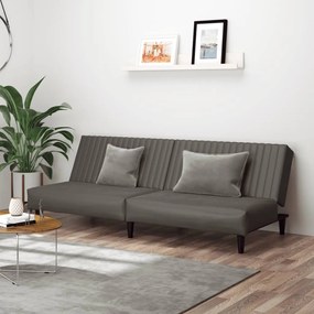 Divano Letto A 2 Posti Grigio İn Similpelle /