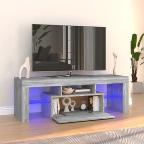 Mobile porta tv con luci led grigio sonoma 120x35x40 cmcm