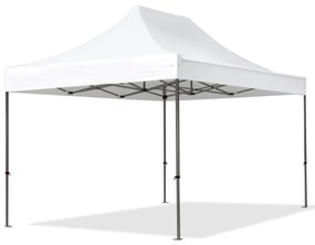 TOOLPORT 3x4,5m gazebo pieghevole, PREMIUM acciaio, bianco - (600059)