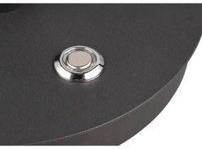 Lampada da tavolo a LED nera con paralume in metallo (altezza 56 cm) Nala - Trio Select