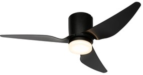 Ventilatore da soffitto nero 123 cm con LED dimmerabile con telecomando - Patty
