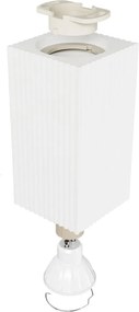 Plafoniera Quadrata 70x70mm h140mm GU10 in Gesso Rigato