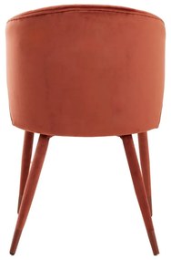 Set di sedie da pranzo rosso chiaro in imbottito 2 pz Kosaka – Light &amp; Living