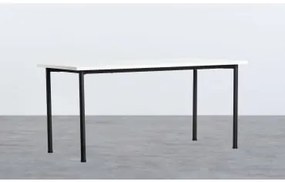 Tavolo da Pranzo Rettangolare in Legno (160x80 cm) Cesy Bianco Polar - The Masie
