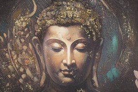 Quadro su Tela con Buddha in Meditazione - cm 100x3x100