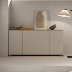 Madia in legno a 4 ante e 2 vani con ripiani 172 cm KYLA Grigio