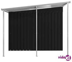 vidaXL Capanno da Giardino con Tetto Antracite 346x236x181 cm Acciaio