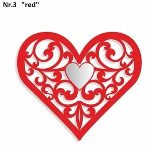 Decorazione murale a forma di cuore Rosso