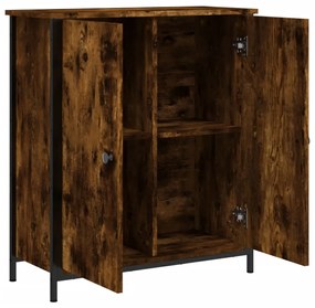 Credenza rovere fumo 70x30x80 cm in legno multistrato