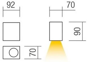 Redo 90151 - Applique da esterno PUNTA 1xGU10/7W/230V IP44
