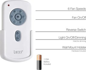 Lucci Air 21052TRS - Telecomando per ventilatori CLIMATE, RADAR, FRASER, 1x batteria 23A