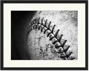 Foto incorniciata Old Worn Baseball, varie misure