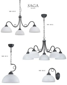 Jupiter 1491 - Lampadario a sospensione con catena SAGA 5xE27/60W/230V