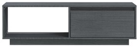 Mobile porta tv grigio 110x30x33,5 cm in legno massello di pino