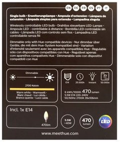 Lampadina LED dimmerabile Philips Hue WHITE E14/5,5W/230V 2700K