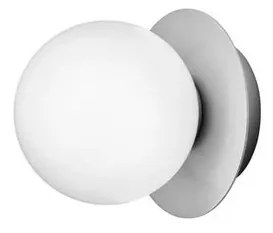 Liila 1 Applique da Parete/Plafoniera IP44 Small Light Silver/Opal - Nuura