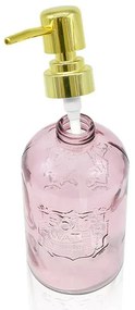 Set 4 pezzi dispenser sapone liquido in vetro colorato con capienza 400 ml