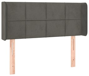 Testiera a led grigio scuro 93x16x78/88 cm in velluto