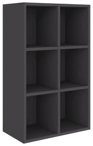 Libreria/credenza grigia 66x30x98 cm in legno multistrato