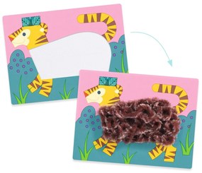 Gioco creativo - Lana e velcro - animali con berretti