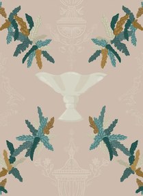 Coordonne Carta da parati Neo-Rococo - Beige