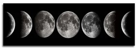 Quadro murale su tela 50x120 cm fasi lunari