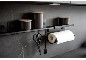 WENKO 71144800 - Portarotolo JET 30x15 cm nero