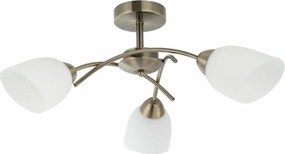 Lampadario a plafone DONNA 3xE27/60W/230V patina
