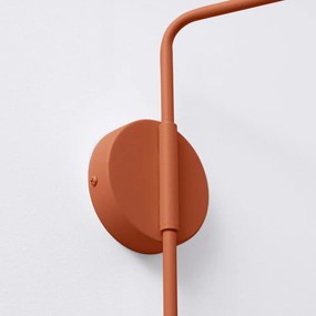 Lampada da parete color terracotta con alimentazione a corrente Zylo – Sollux