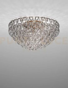Giogali lampadadario a soffitto 80 cristallo trasparente e bronzo o...