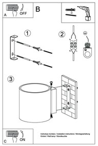 Lampada da parete in legno Roda - Sollux