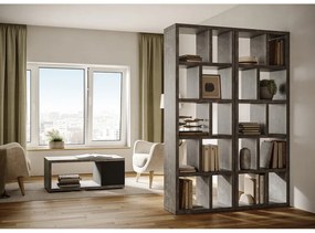 Libreria grigia effetto cemento 70x198 cm Berlin - TemaHome