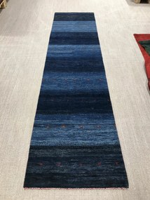 Loribaft Tappeto persiano 350 x 90 Blu (Iran) Annodato A Mano