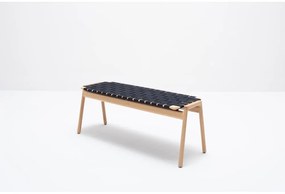 Panchina di colore nero/naturale Klupa - Gazzda