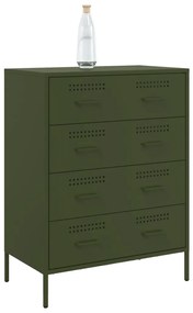 Credenza verde oliva 68x39x89 cm in acciaio