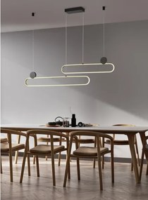 Trio - LED dimmerabile lampada a sospensione con cavo GRANT LED/54W/230V 2300/3000/4000K nero/oro